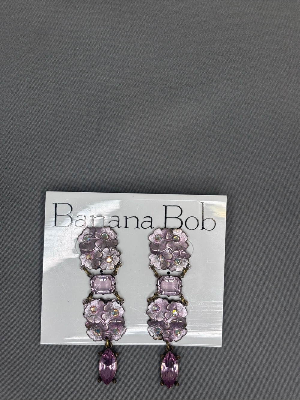 Banana Bob Lavender Flower Drop Earrings